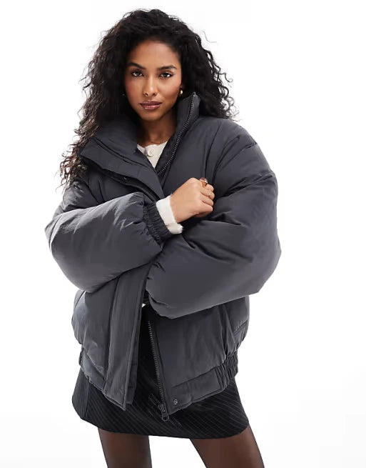 Clean Puffer Bomber Jacket